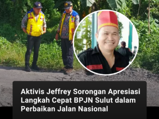 Aktivis Jeffrey Sorongan Apresiasi Langkah Cepat BPJN Sulut dalam Perbaikan Jalan Nasional